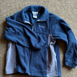 Columbia Kids' Navy and Light Gray Fleece Hoodie